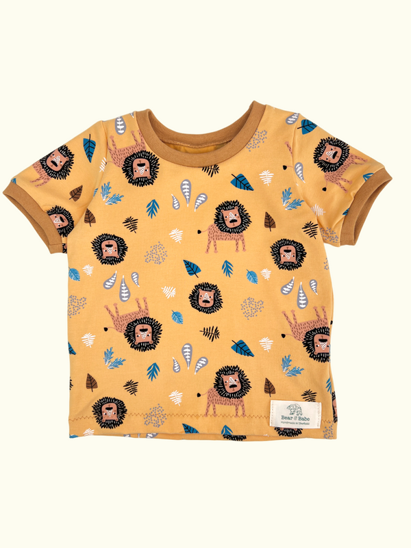 Yellow Lions Baby and Children's T-shirt