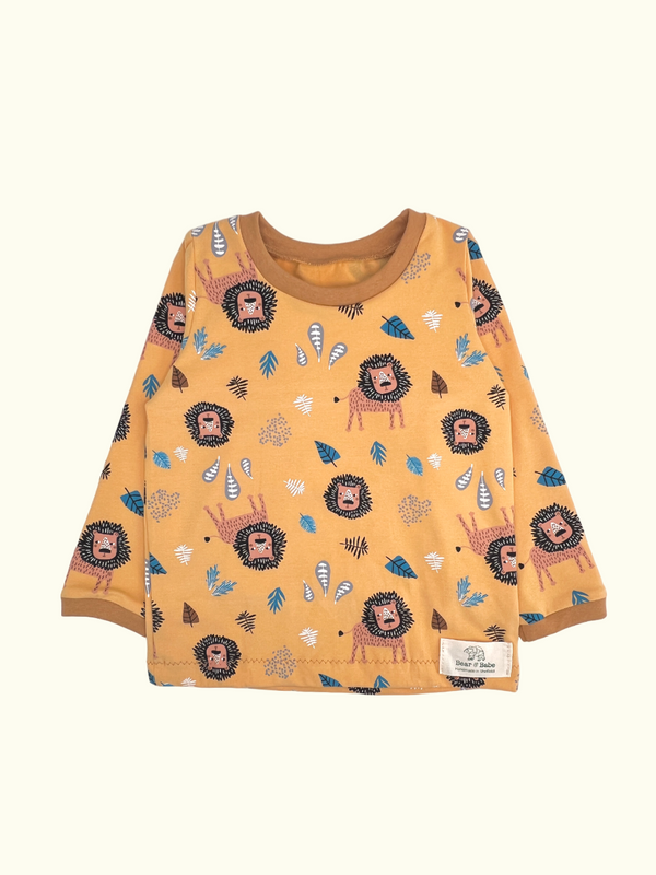 Yellow Lions Baby and Children's Long Sleeved Tee