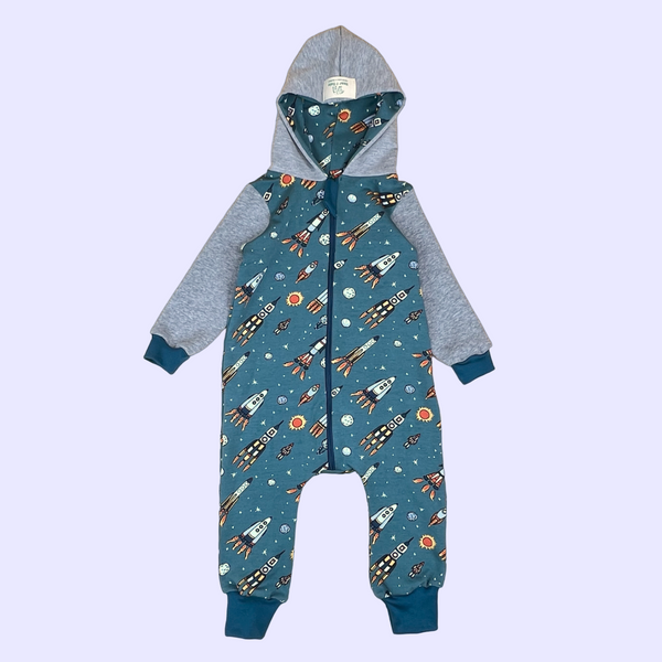 Space Patrol Baby and Children's Hooded Romper