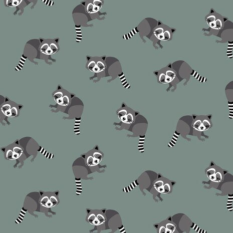 Sage Raccoons Baby and Children's Footed Leggings
