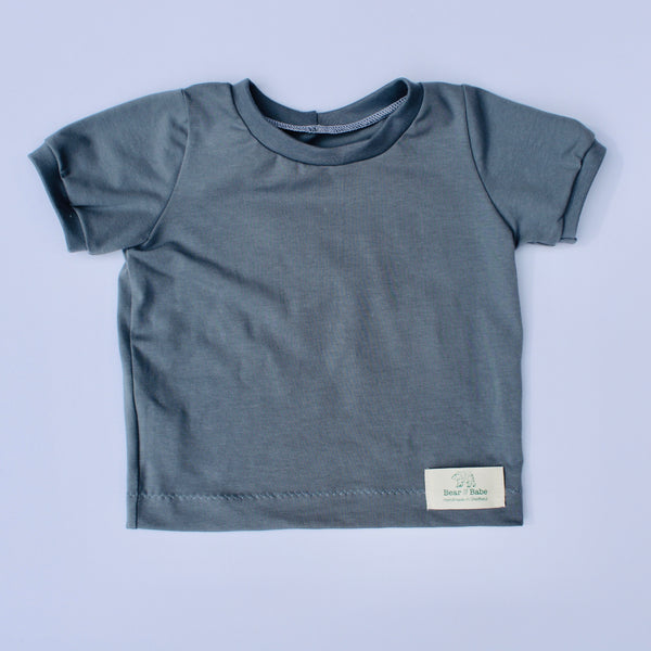 Steel Blue Baby and Children's T-shirt