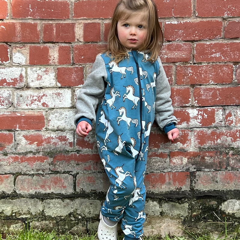 Steel Unicorns Baby and Children's Hooded Romper