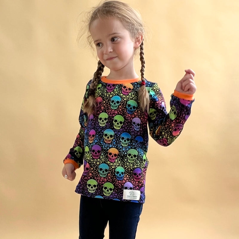 Halloween Skulls Baby and Children's Long Sleeved Tee