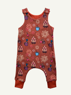 Rust Bonfire Night Baby and Children's Romper