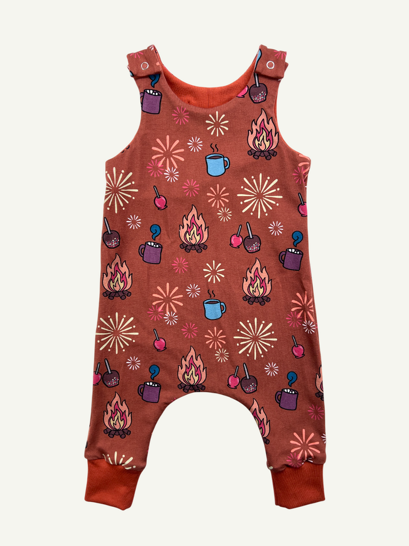 Rust Bonfire Night Baby and Children's Romper