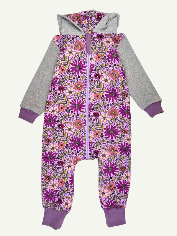 12-18 Months Baby and Children's Hooded Romper, Variety of Prints (Ready to Ship)