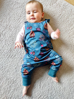 Blue Bonfire Night Baby and Children's Romper