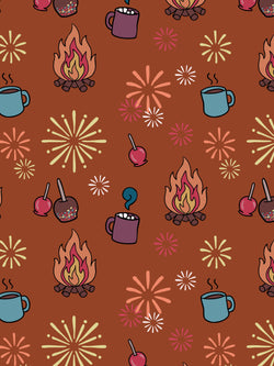Rust Bonfire Night Baby and Children's Footed Leggings