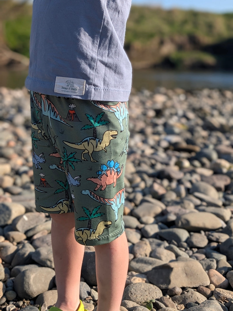 Green Dinosaurs Baby and Children's Shorts