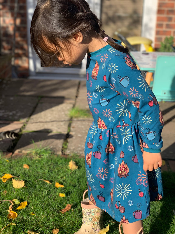 Blue Bonfire Night Baby and Children's Dress