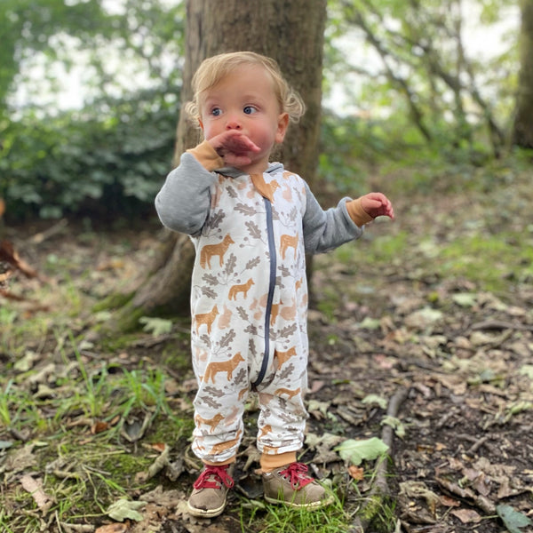 Toffee Fox & Rabbit Baby and Children's Hooded Romper