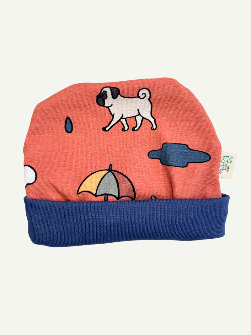 Orange Raining Cats & Dogs Newborn Baby Set