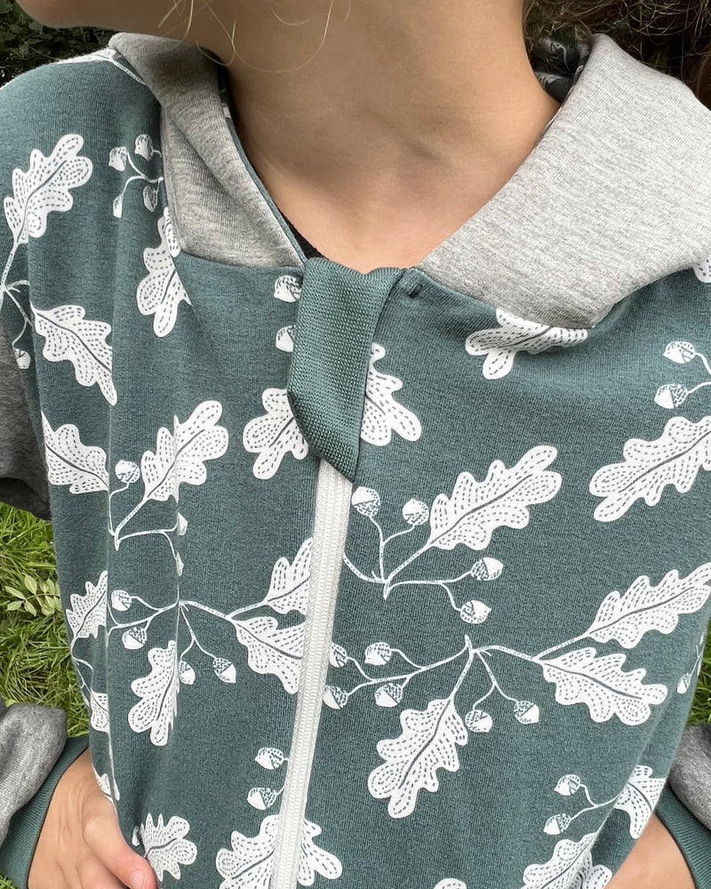 Pine Acorns Baby and Children's Hooded Romper