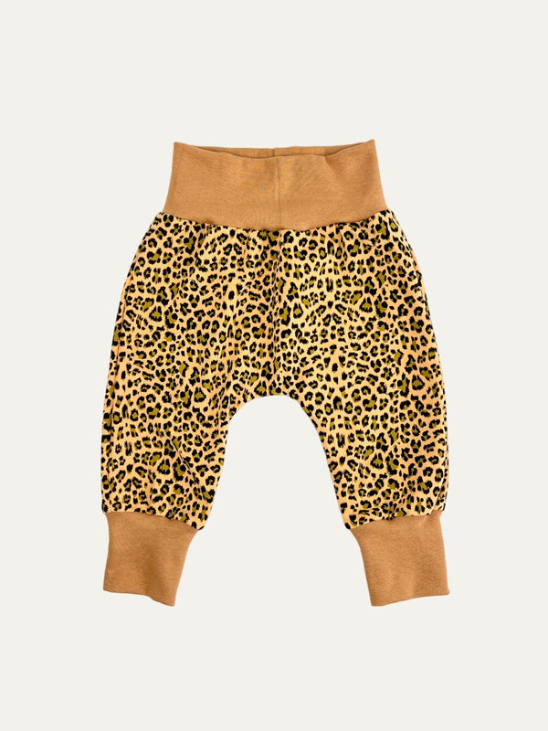Yellow Leopard Print Baby and Children's Harem Pants