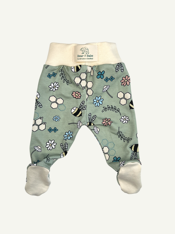 Bumble Bees Baby and Children's Footed Leggings