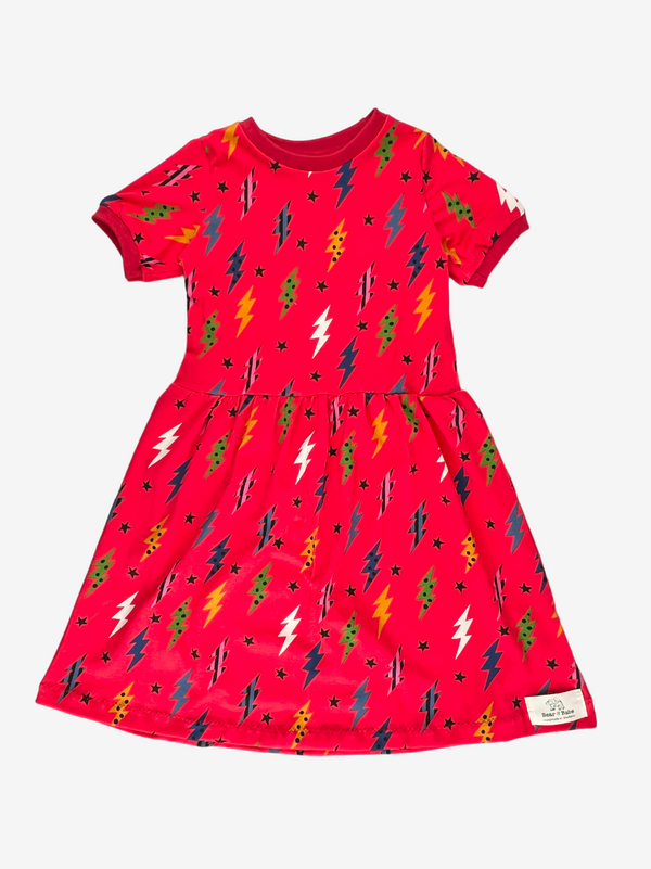 Fiesta Red Lightning Bolts Baby and Children's Dress
