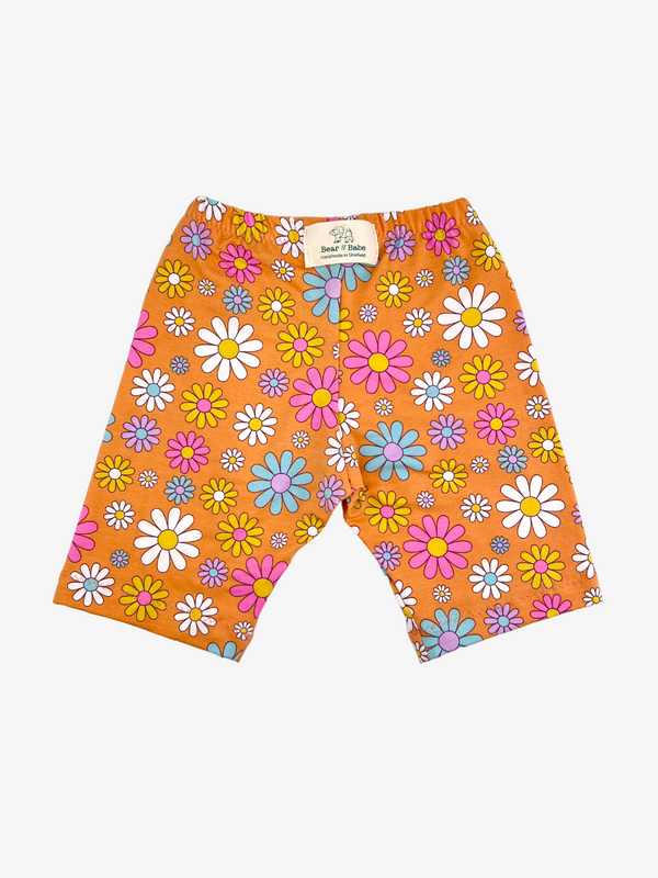 Orange Flowers Baby and Children's Shorts