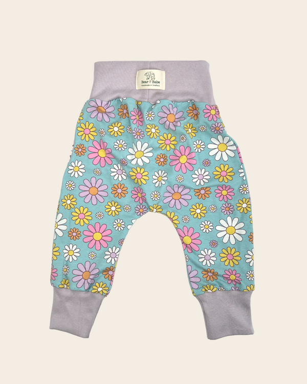 Aqua Flowers Baby and Children's Harem Pants