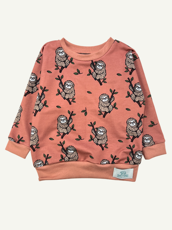 Tan Sloths Baby and Children's Sweater