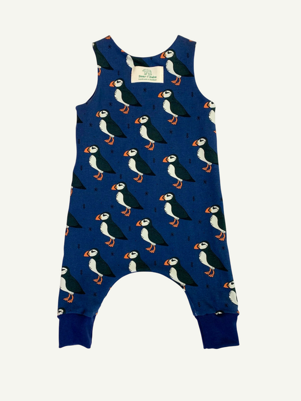 Blue Puffins Baby and Children's Romper