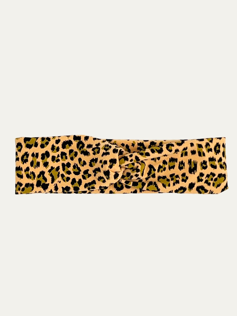 Yellow Leopard Print Baby and Children's Twist Headband