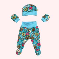 Blue Donuts Newborn Baby Set