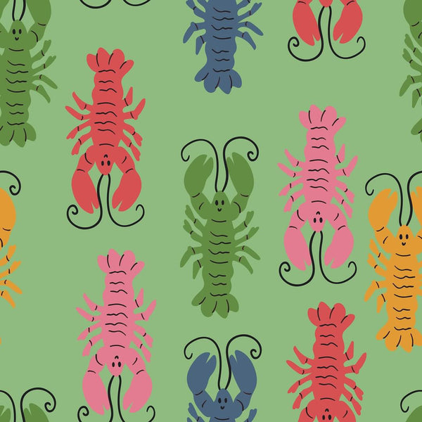 Green Lobsters Baby and Children's Footed Leggings