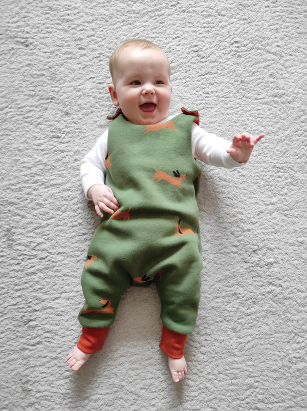 Green Sausage Dogs Baby and Children's Romper