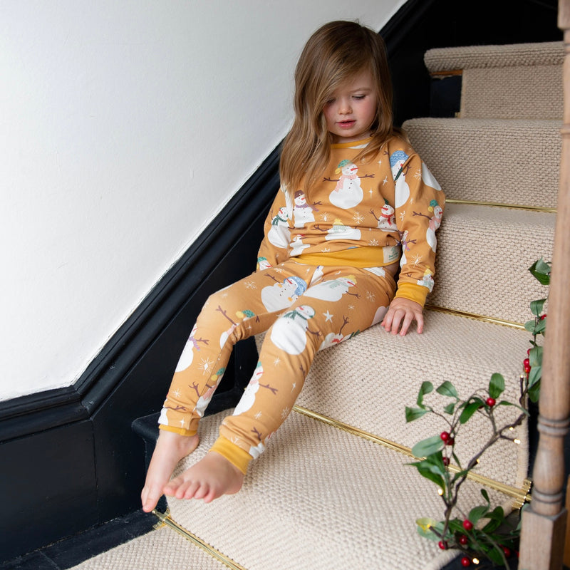 Ochre Snowmen Baby and Children's Leggings