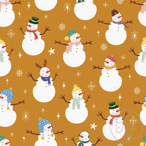 Ochre Snowmen Adult Leggings