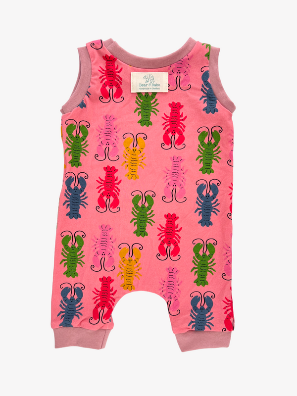 Pink Lobsters Baby and Children's Short Romper
