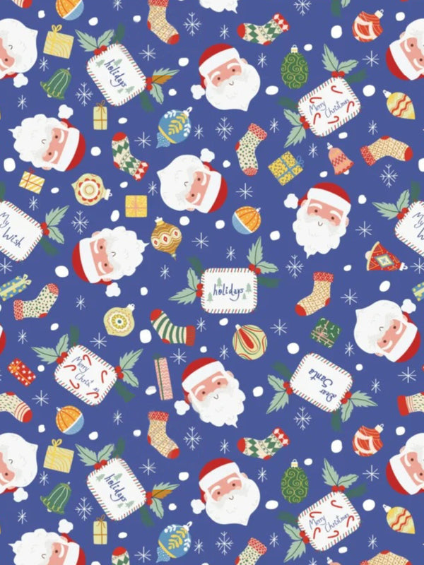 Christmas Outlet Blue Santa Claus Baby and Children's Twist Headband