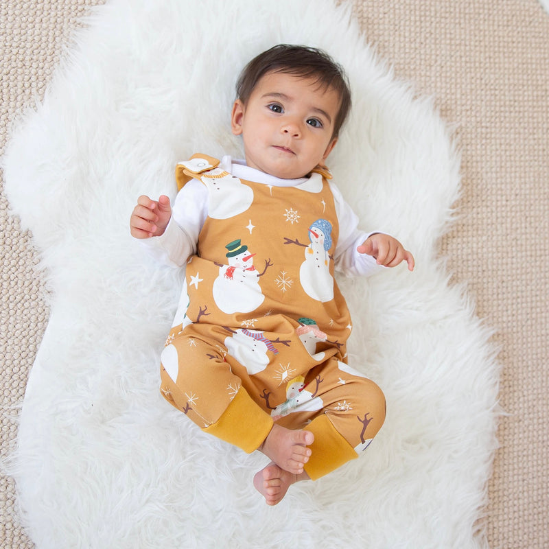 Ochre Snowmen Baby and Children's Romper