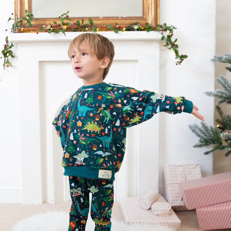 Christmas Dinosaurs Baby and Children's Sweater