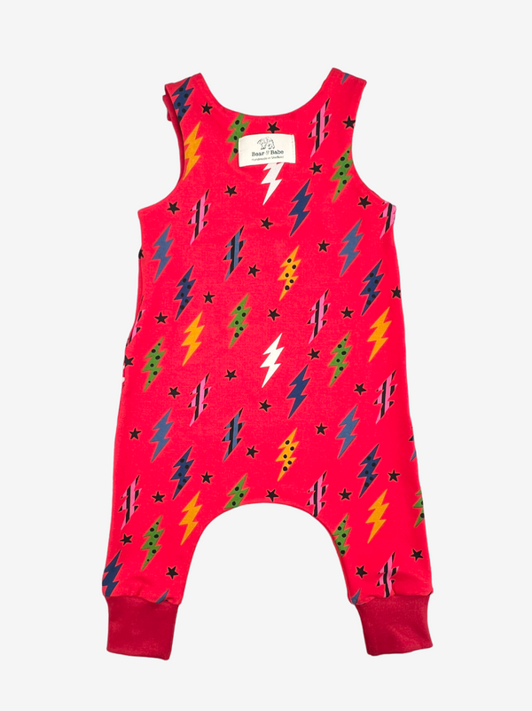 Fiesta Red Lightning Bolts Baby and Children's Romper