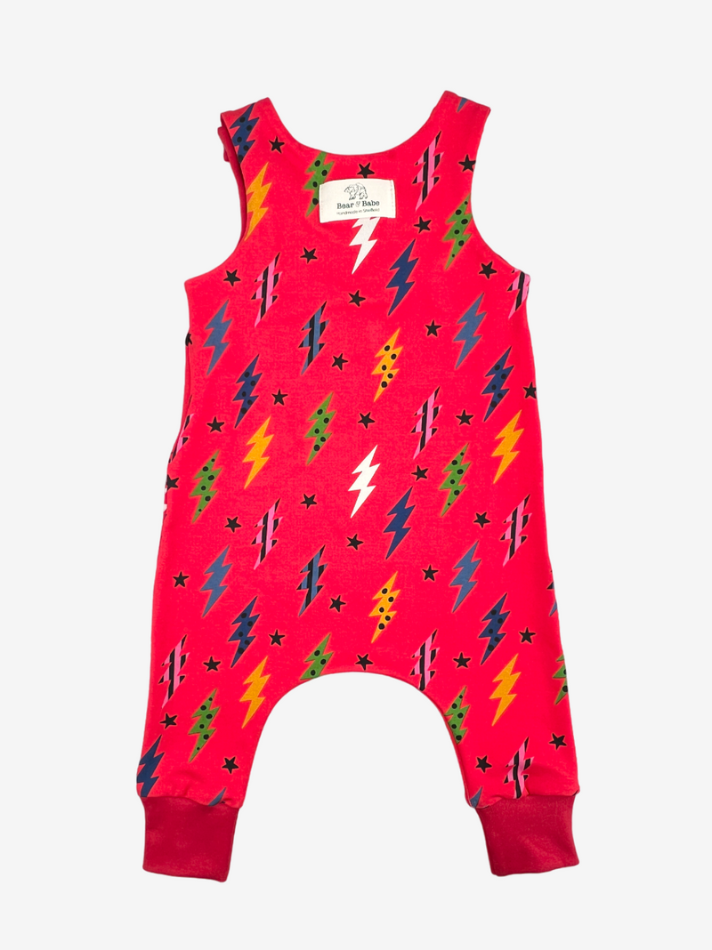 Fiesta Red Lightning Bolts Baby and Children's Romper