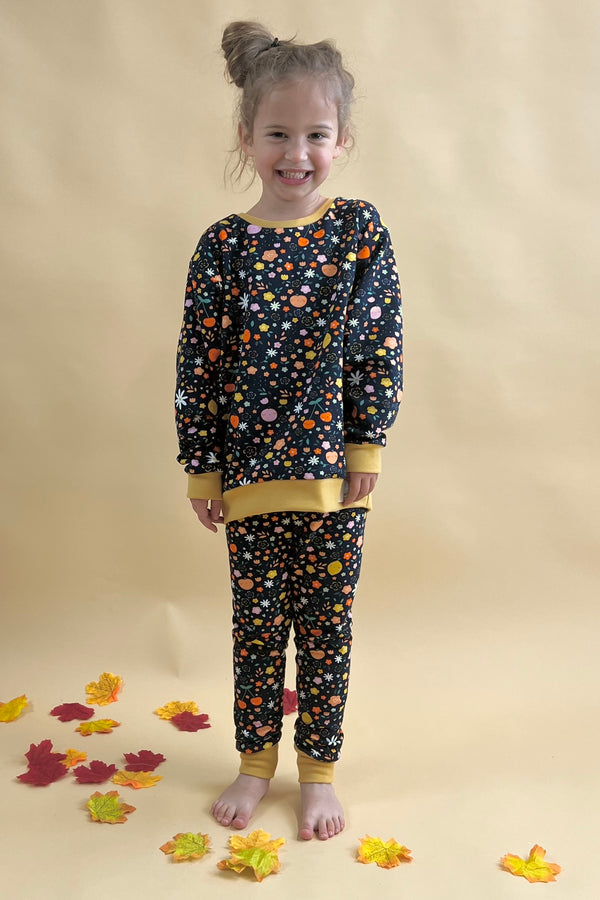 Navy Floral Fruits Baby and Children's Sweater