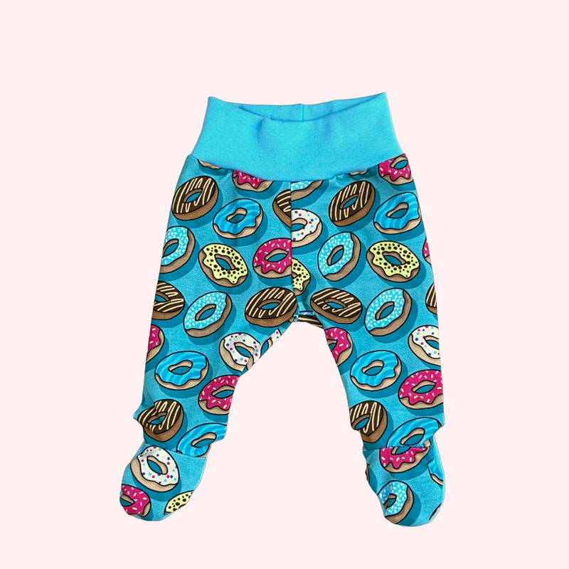 Blue Donuts Baby and Children's Footed Leggings