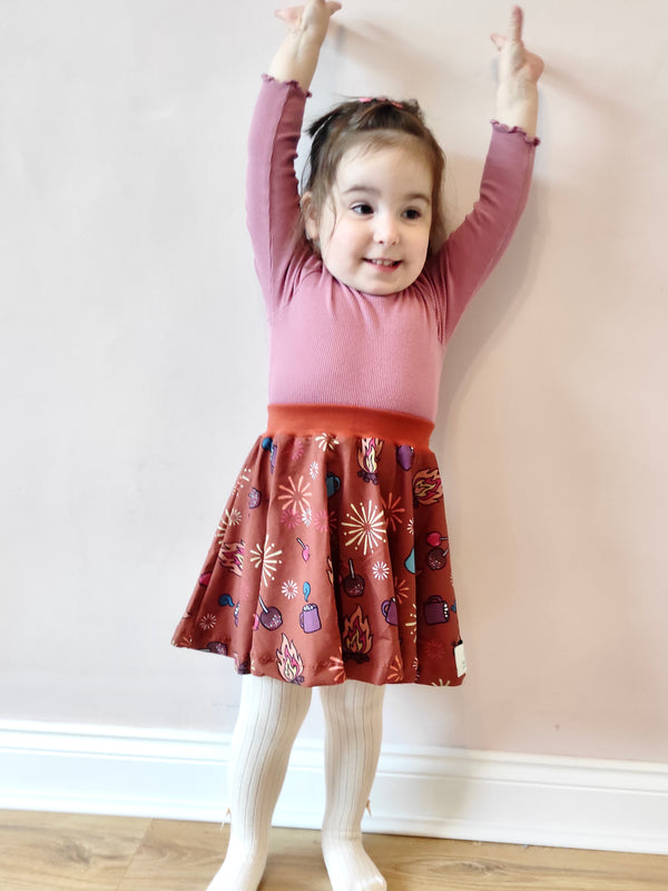 Rust Bonfire Night Baby and Children's Skirt