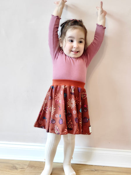 Bear & Babe Rust Bonfire Night Baby and Children's Skirt
