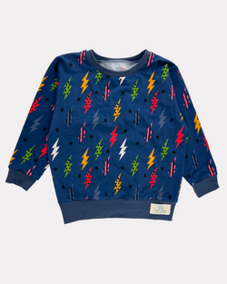 Navy Lightning Bolts Baby and Children's Sweater