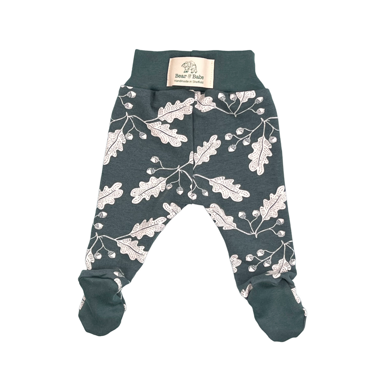 Pine Acorns Baby and Children's Footed Leggings