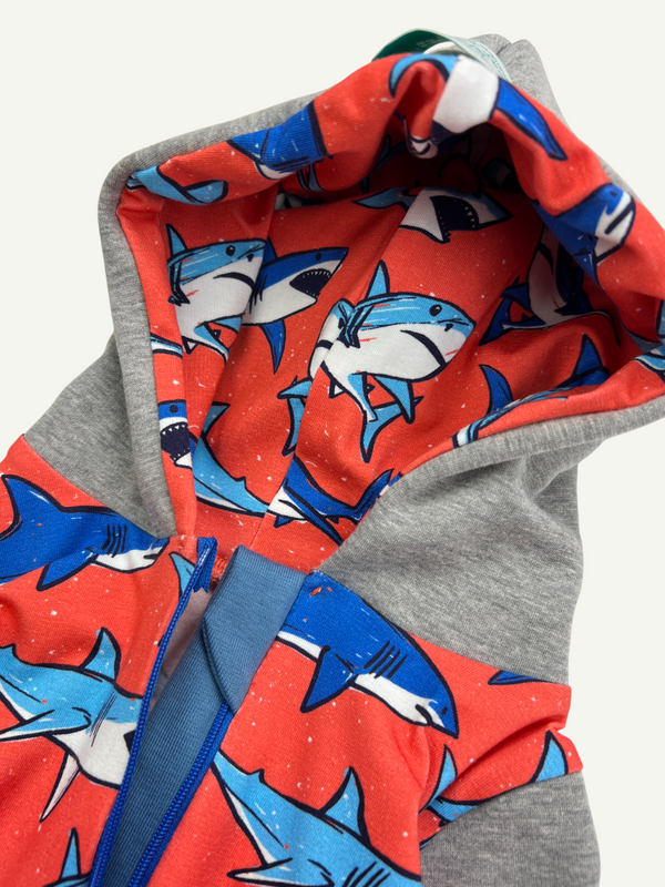 Sharks Baby and Children's Hooded Romper