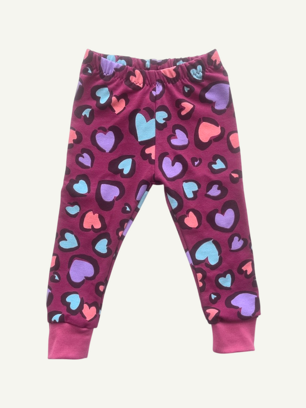 Leopard Print Hearts Baby and Children's Leggings