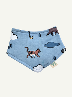 Blue Raining Cats & Dogs Baby and Children's Bib