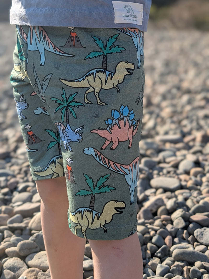 Green Dinosaurs Baby and Children's Shorts