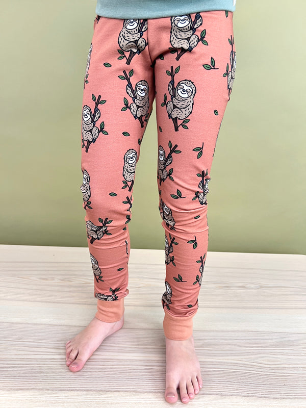 Tan Sloths Baby and Children's Leggings