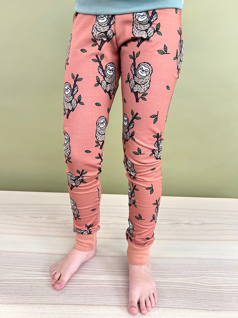 Tan Sloths Baby and Children's Leggings