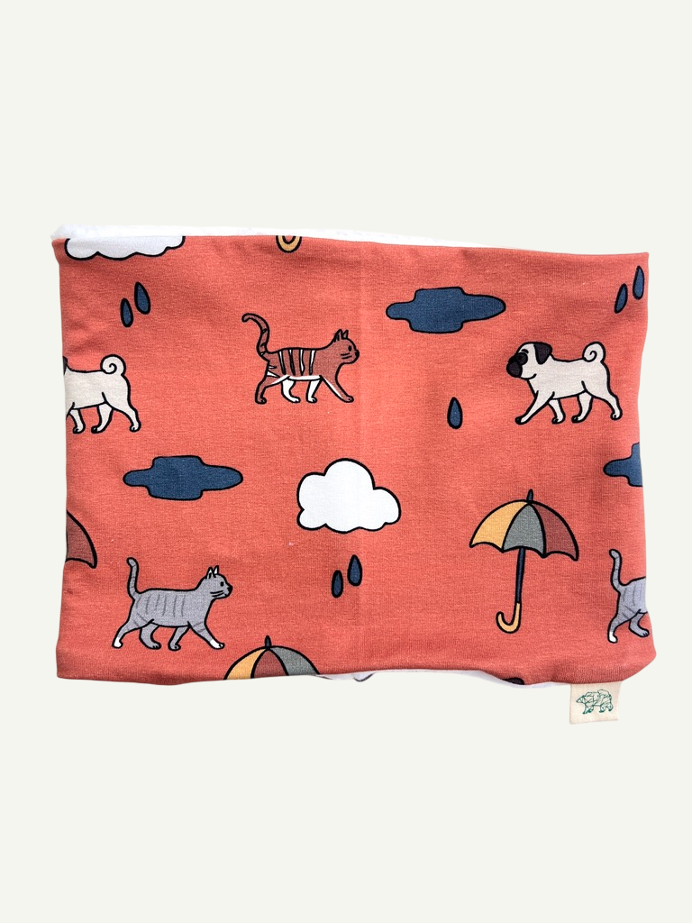 Orange Raining Cats & Dogs Baby and Children's Snood