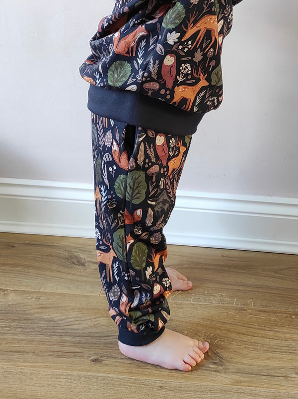 Navy Forest Animals Baby and Children's Joggers